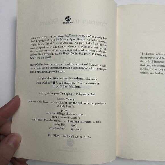 Journey to the Heart by Melody Beattie Paperback Daily Meditations Book - Picture 4 of 8